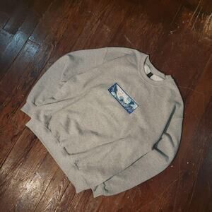 Custom Embroidered Great Wave Crewneck